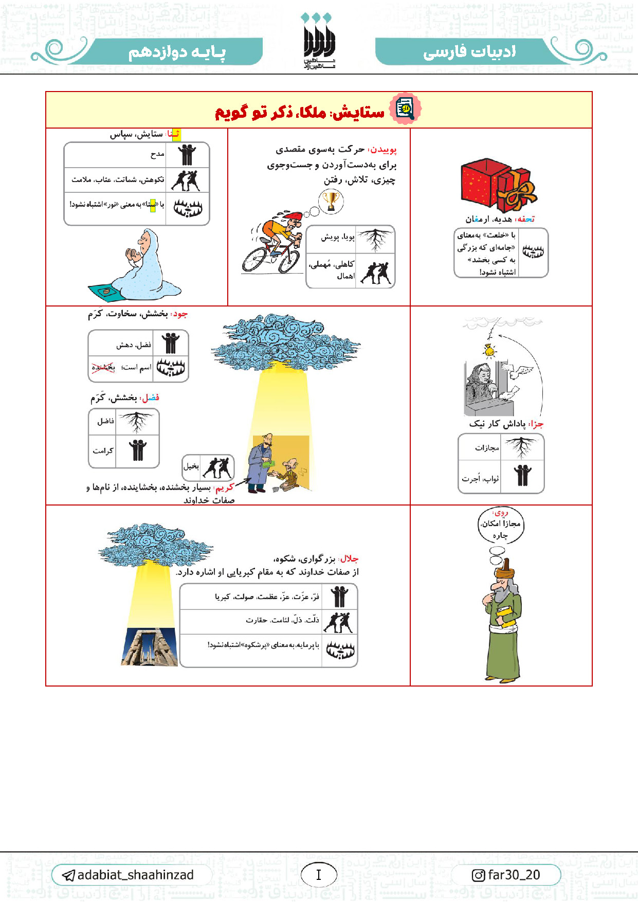 جزوه مصور ادبیات فارسی پایه 12- استاد شاهین زاد  نهایی 1406
