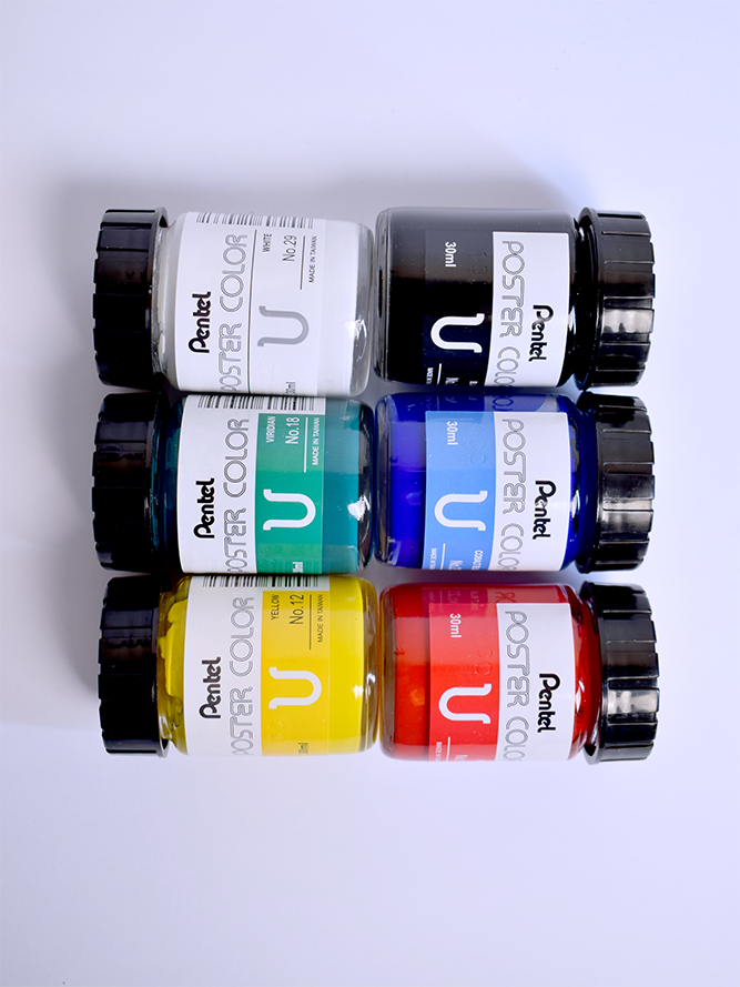 گواش 6 رنگ جعبه مقوایی panel