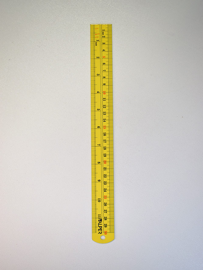 خط کش فلزی رنگی 30 سانتی متری