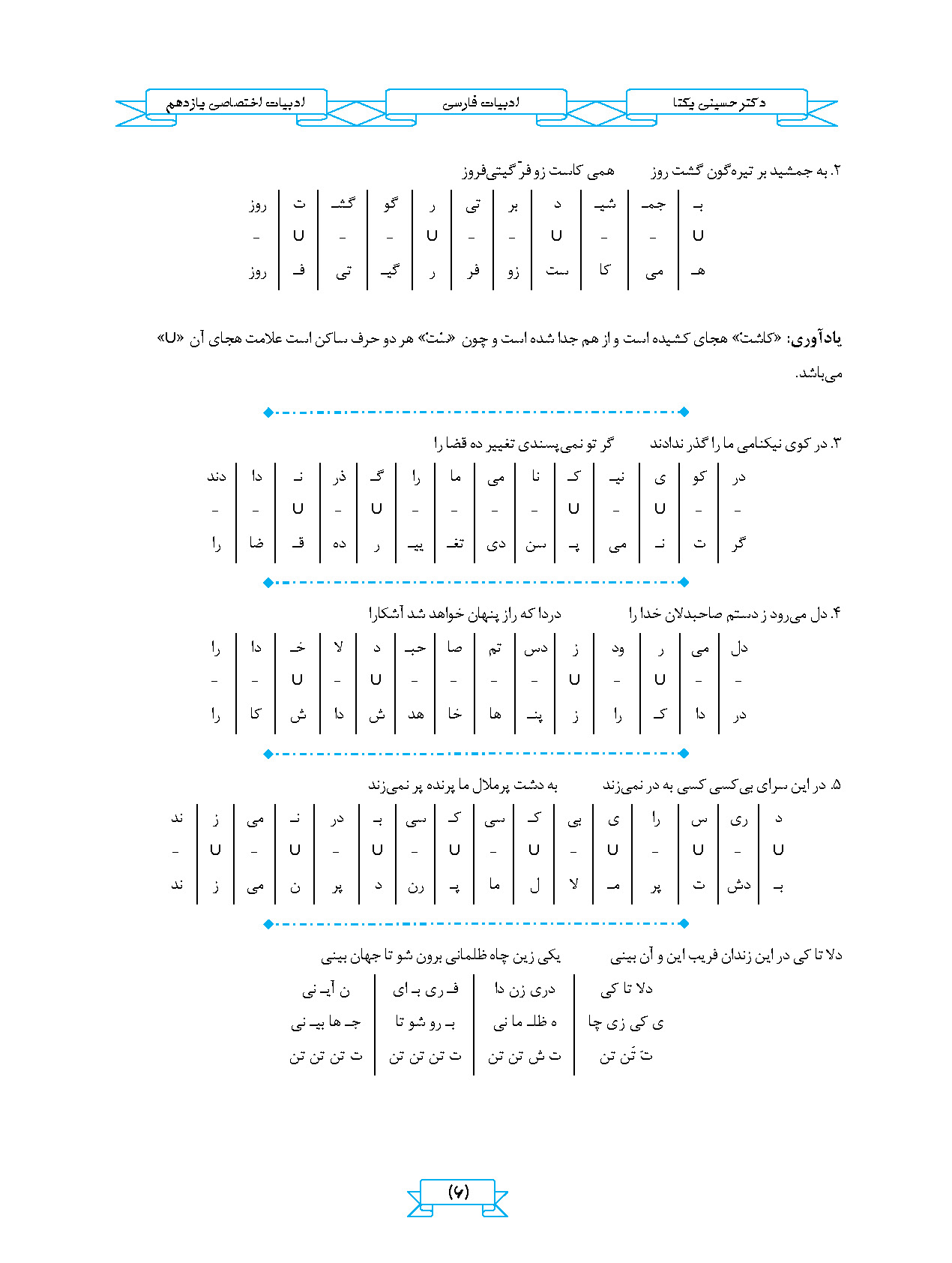 ادبیات علوم و فنون یازدهم (انسانی)استاد یکتا - نهایی 1405