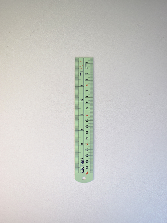 خط کش فلزی رنگی 20 سانتی متری