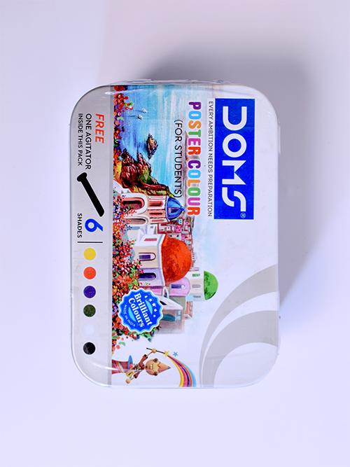 گواش ۶ رنگ جعبه فلزی DOMS