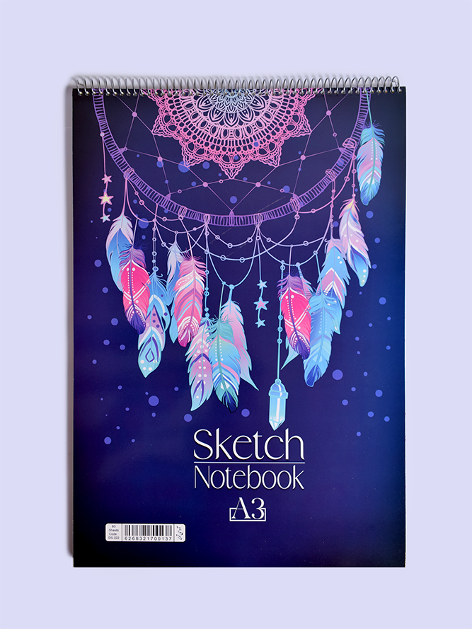 دفتر طراحی 60 برگ A3  رحلی فنر بالا