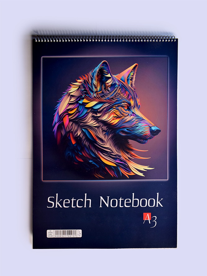 دفتر طراحی 60 برگ A3  رحلی فنر بالا