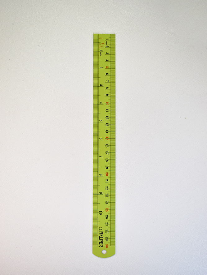 خط کش فلزی رنگی 30 سانتی متری