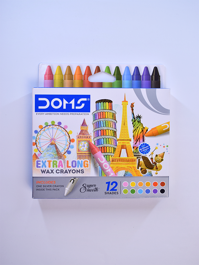 پاستل ۱۲ رنگ جعبه مقوایی دامس DOMS