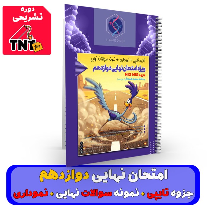 جزوه آمادگی امتحان نهایی دوازدهم (تایپی+نمونه سوالات+نموداری)استاد همدانی- خرداد1405