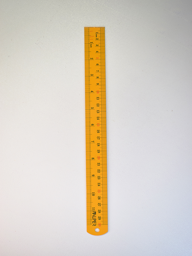 خط کش فلزی رنگی 30 سانتی متری