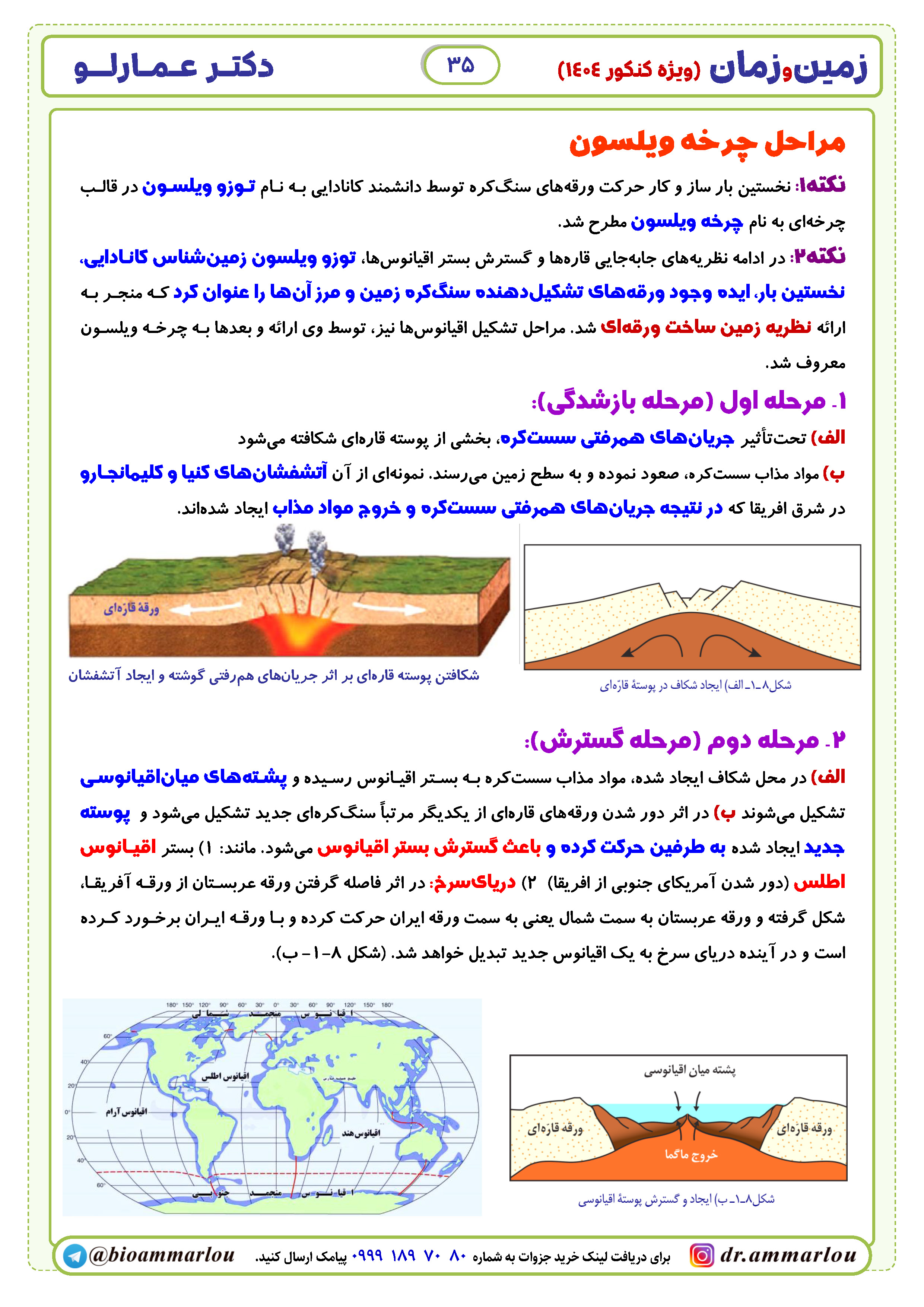 جزوه زمین شناسی کنکور (یازدهمی ها تهیه نکنند) دکتر عمارلو کنکور 1404