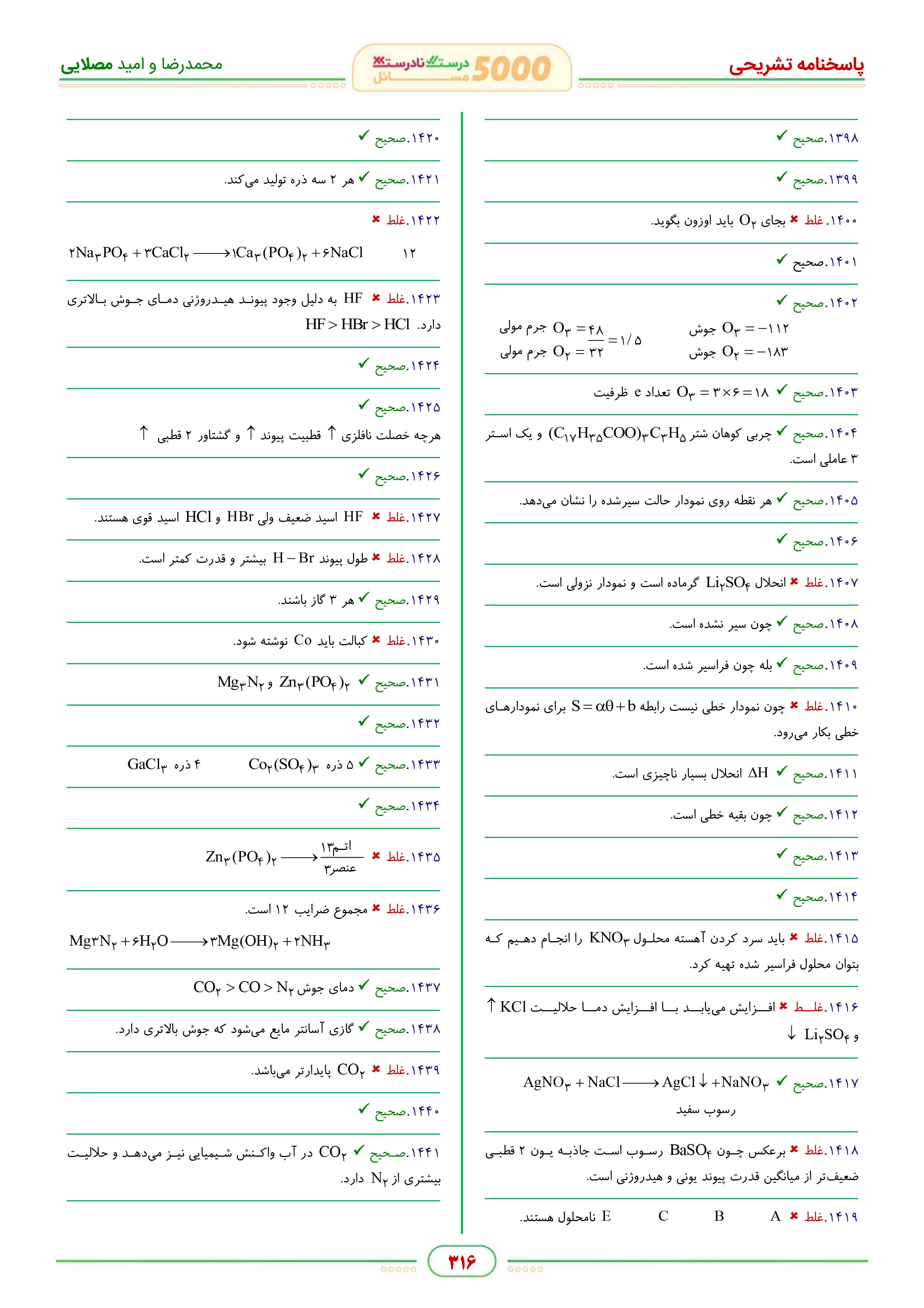  کتاب 5000 شیمی استادان محمد رضا و امید مصلایی 